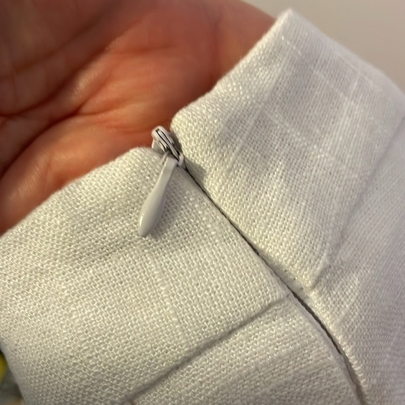 Cynthia Rowley New York White Linen Cotton Blend Scallop Hem Shorts size 4 - Picture 6 of 15